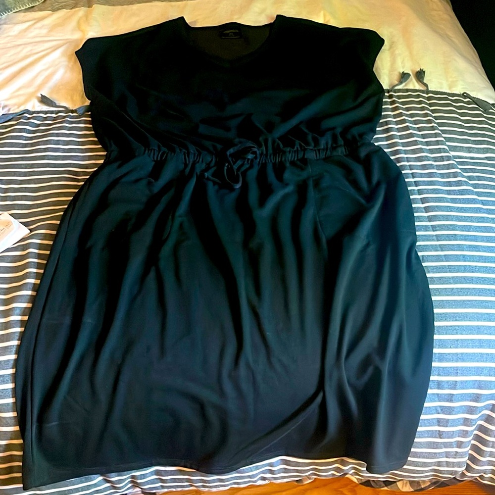 Black drawstring waist dress sz XL